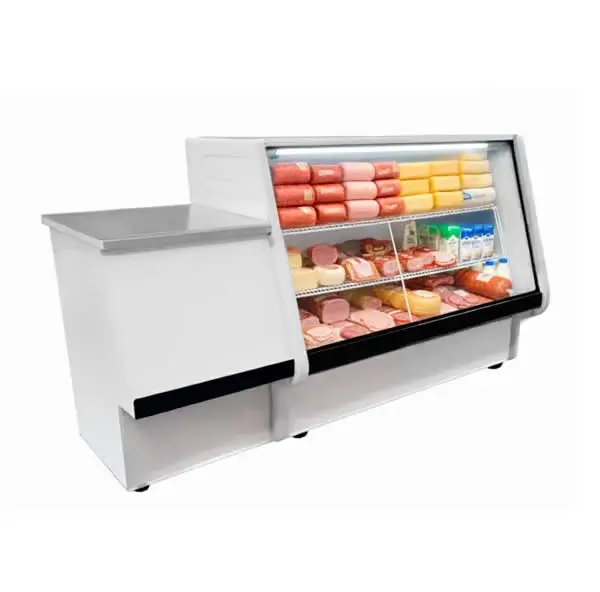 Heladera mostrador vitrina con bajada 200